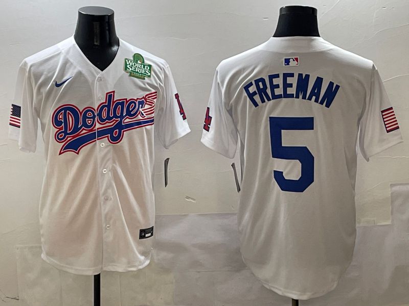 Men Los Angeles Dodgers #5 Freeman White Second generation Joint Name Nike 2025 MLB Jersey style 5->los angeles dodgers->MLB Jersey